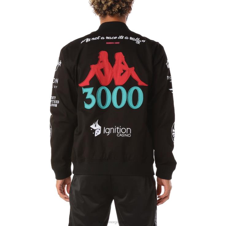 Kappa menn autentisk gumball glinket jakke svart VBD6F87