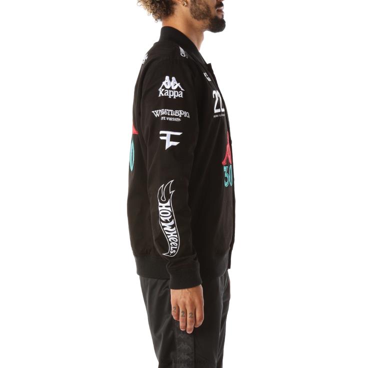 Kappa menn autentisk gumball glinket jakke svart VBD6F87