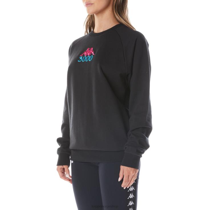 Kappa menn autentisk gumball grisa crewneck svart VBD6F86