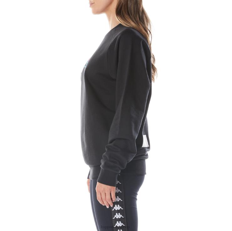 Kappa menn autentisk gumball grisa crewneck svart VBD6F86