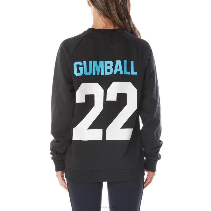 Kappa menn autentisk gumball grisa crewneck svart VBD6F86