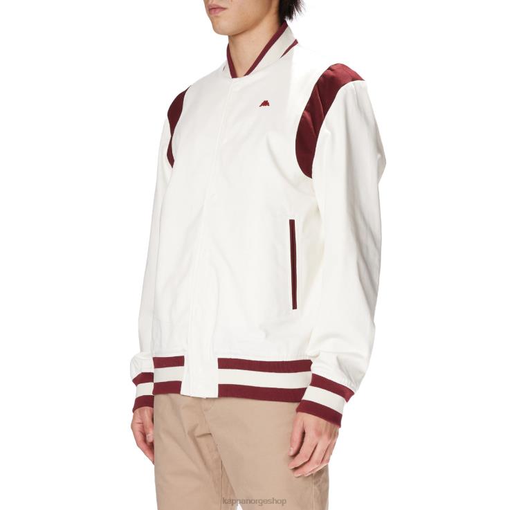 Kappa menn robe giovani naons varsity jakke hvit rød VBD6F74