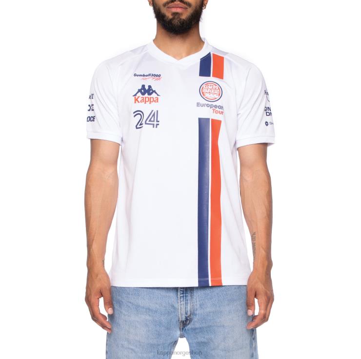 Kappa menn autentisk coria gumball 3000 jersey hvit VBD6F206