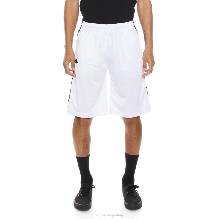 Kappa menn 222 banda treadwellz shorts hvit svart VBD6F268