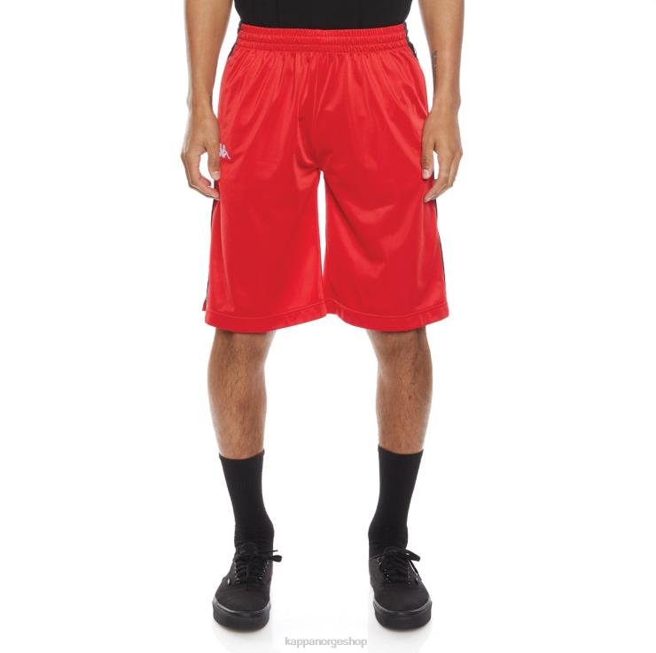 Kappa menn 222 banda treadwellz shorts rød svart VBD6F267
