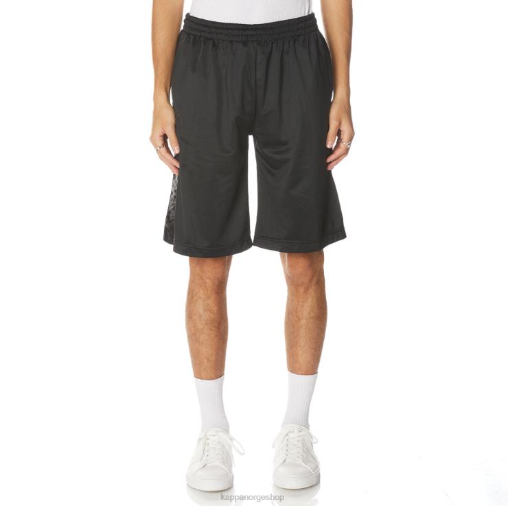 Kappa menn 222 banda treadwellz shorts svart jetfly VBD6F270