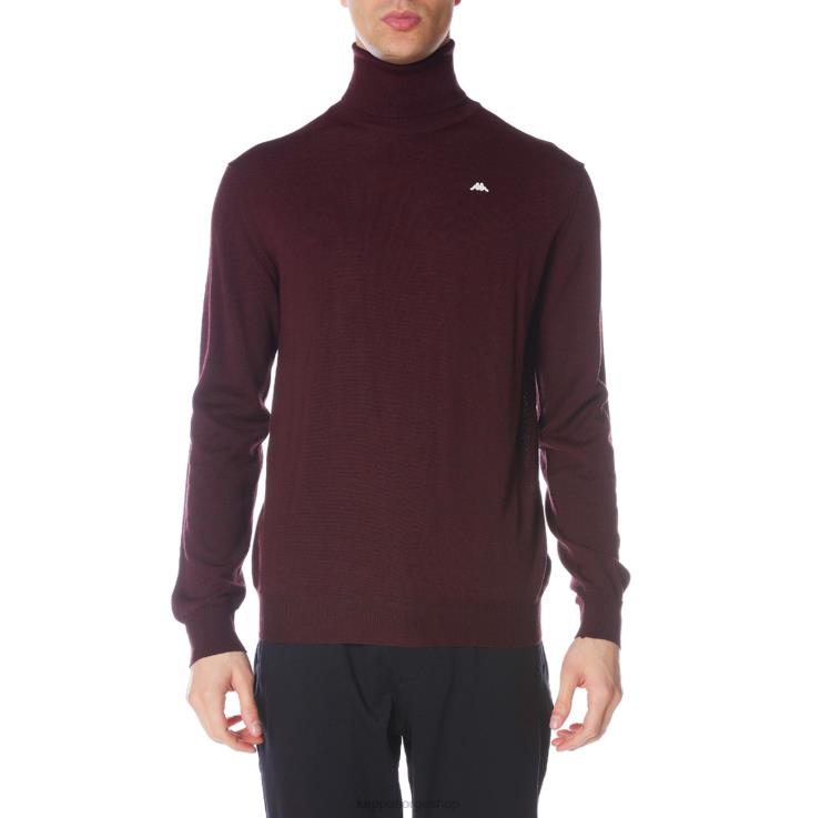 Kappa menn kappe Giovani Deiron turtleneck burgunder VBD6F93