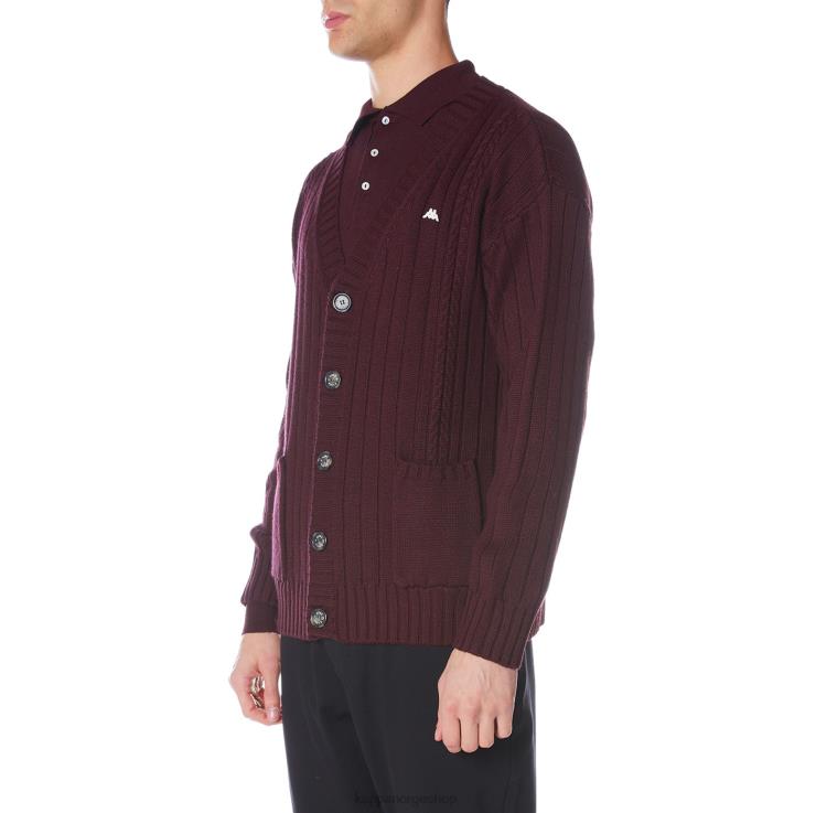 Kappa menn kappe giovani achird cardigan burgunder VBD6F100