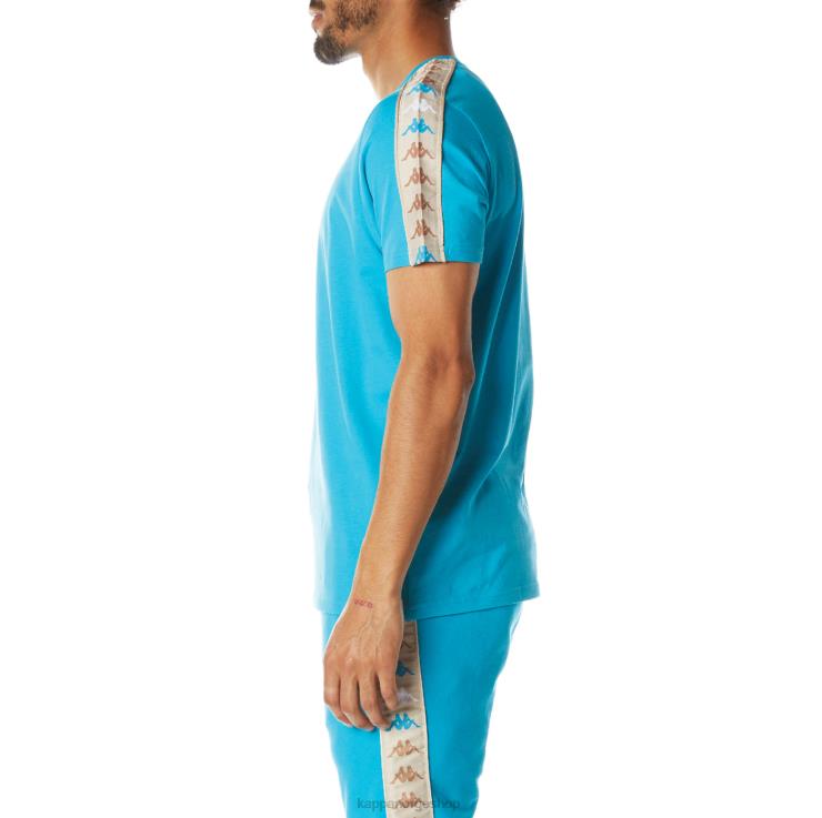 Kappa menn 222 banda deto 2 t-skjorte mørk aqua VBD6F176