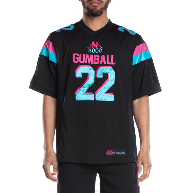Kappa menn 222 banda gumball glend fotballdrakter svart VBD6F194