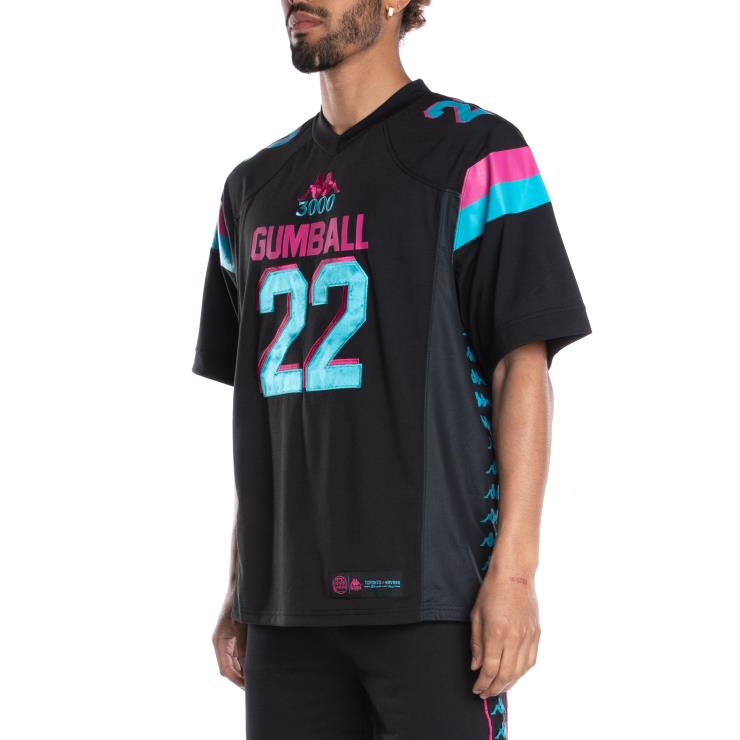 Kappa menn 222 banda gumball glend fotballdrakter svart VBD6F194
