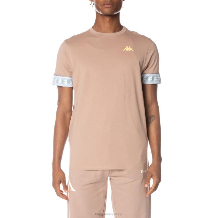 Kappa menn 222 banda torby t-skjorte beige VBD6F154