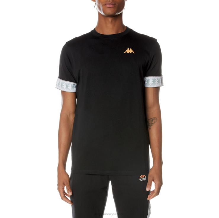 Kappa menn 222 banda torby t-skjorte kulsvart VBD6F131