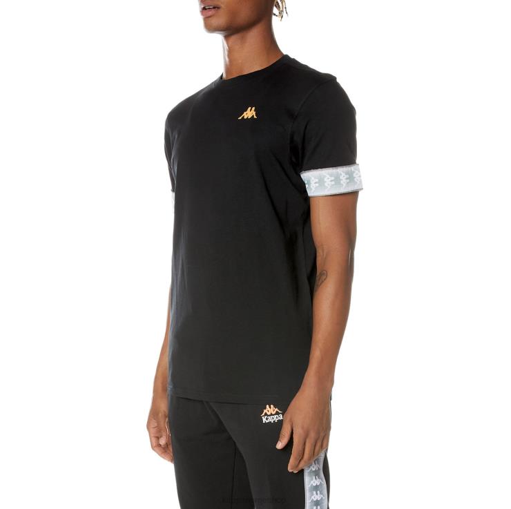 Kappa menn 222 banda torby t-skjorte kulsvart VBD6F131