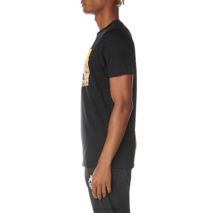 Kappa menn autentisk cairo t-skjorte kulsvart VBD6F164