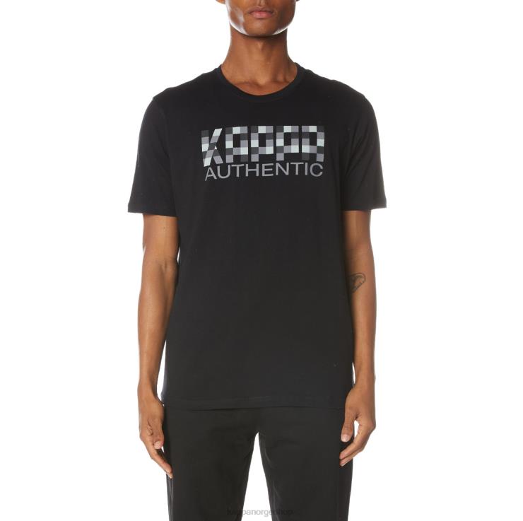 Kappa menn autentisk elve-t-skjorte svart jetfly VBD6F133