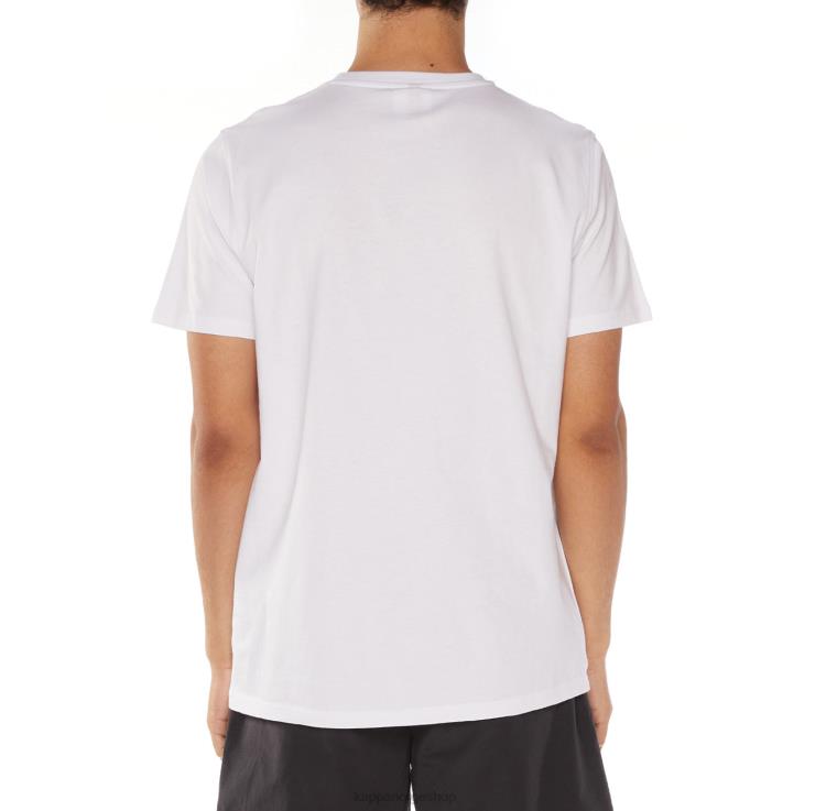 Kappa menn autentisk estessi t-skjorte hvit svart VBD6F191