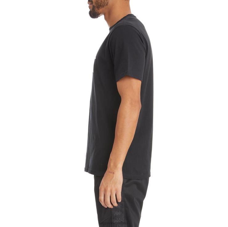 Kappa menn autentisk estessi t-skjorte svart hvit VBD6F189