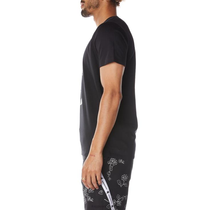 Kappa menn autentisk jpn vitriol t-skjorte svart røyk VBD6F172