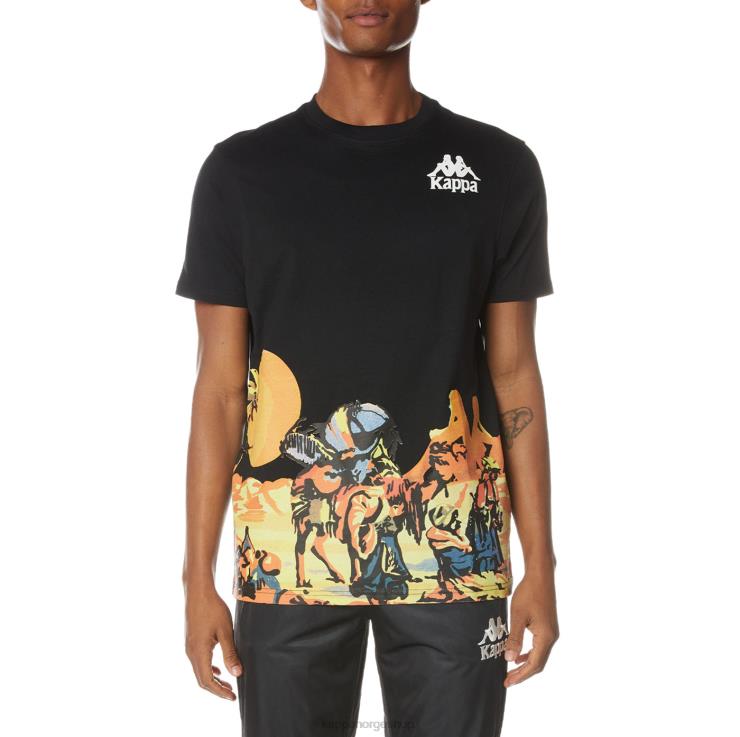 Kappa menn autentisk ranch-t-skjorte kulsvart VBD6F166