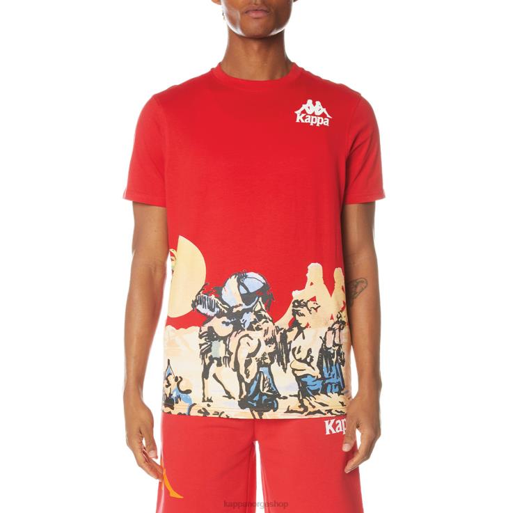 Kappa menn autentisk ranch-t-skjorte rød VBD6F143