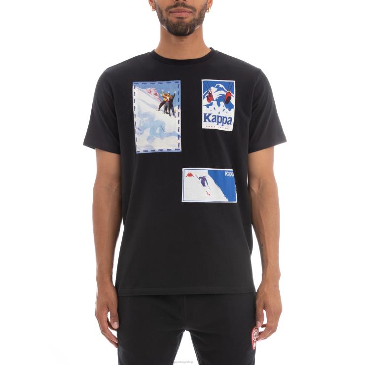 Kappa menn autentisk spacer t-skjorte svart VBD6F179