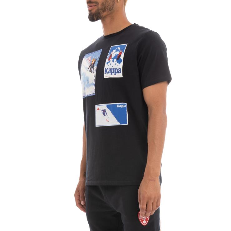 Kappa menn autentisk spacer t-skjorte svart VBD6F179