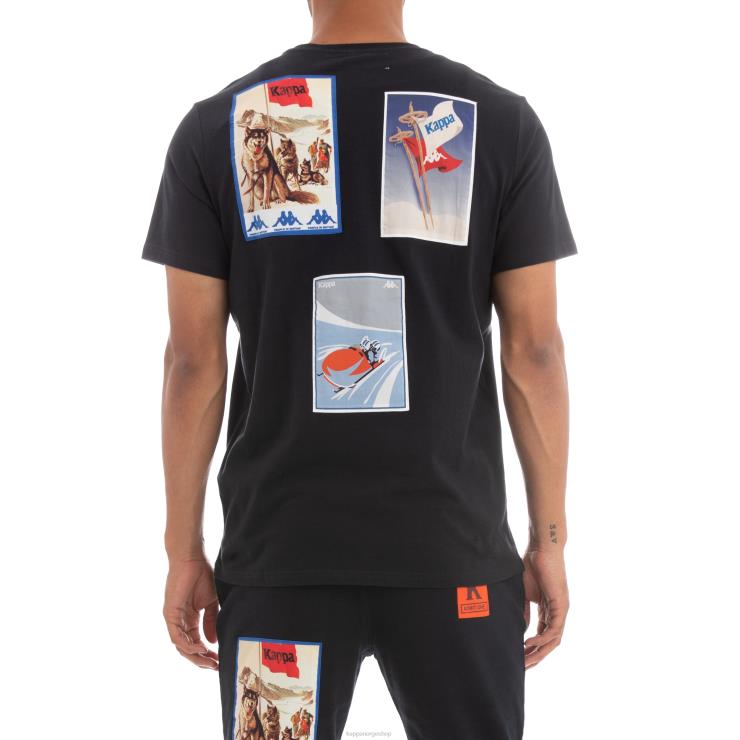 Kappa menn autentisk spacer t-skjorte svart VBD6F179