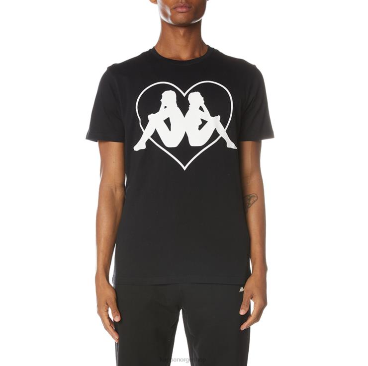 Kappa menn autentisk zielona t-skjorte svart jetfly VBD6F104