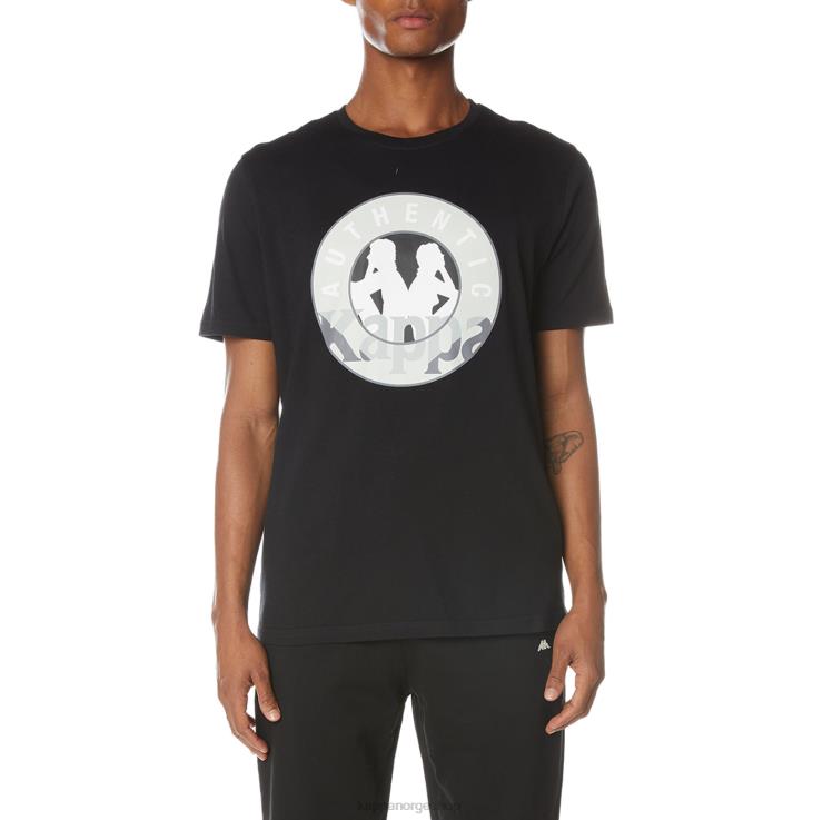 Kappa menn isla t-skjorte svart jetfly VBD6F137