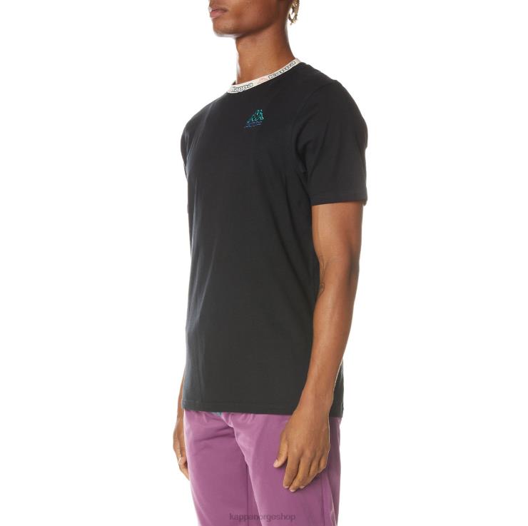 Kappa menn logo datre t-skjorte kulsvart VBD6F168