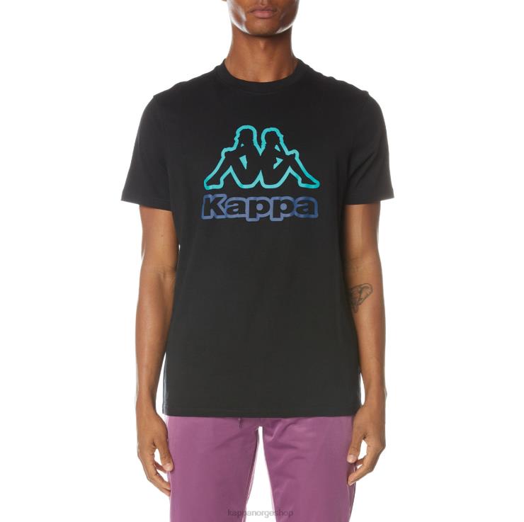 Kappa menn logo gart t-skjorte kulsvart VBD6F160