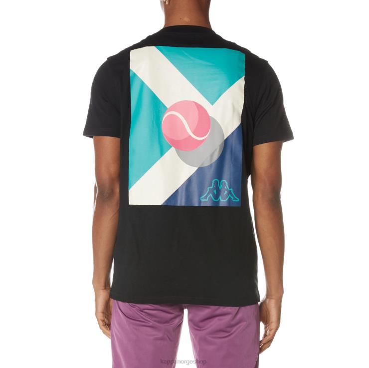 Kappa menn logo gart t-skjorte kulsvart VBD6F160