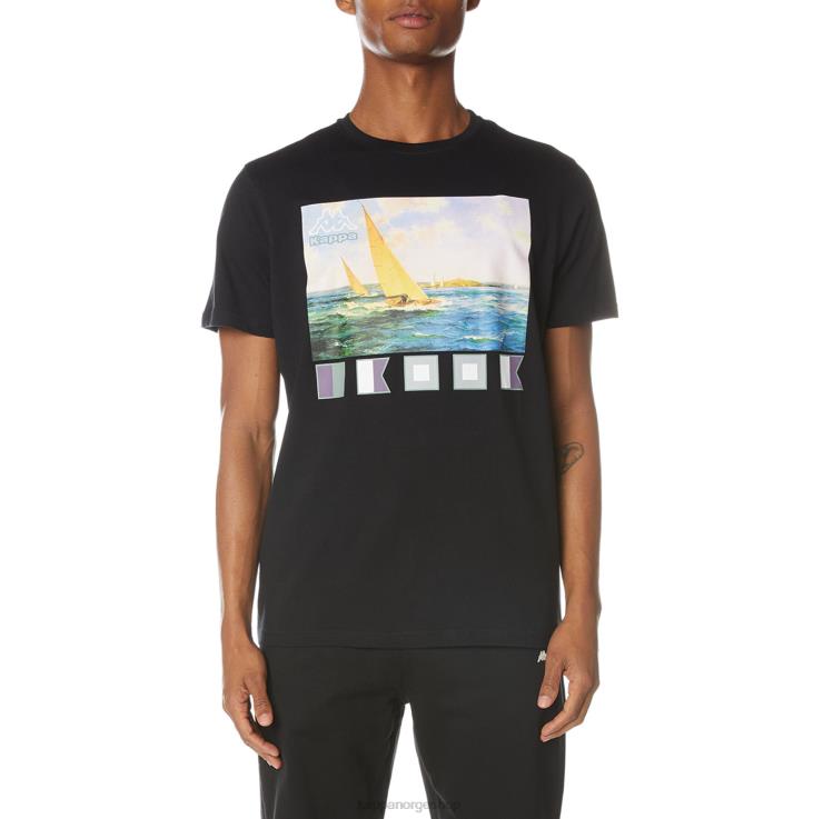 Kappa menn salvie t-skjorte svart jetfly VBD6F121