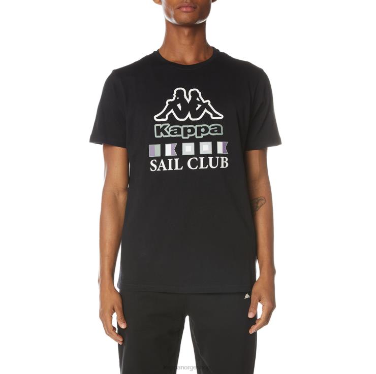 Kappa menn temi t-skjorte svart jetfly VBD6F119