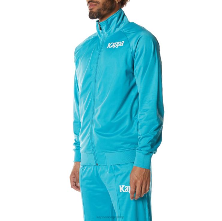 Kappa menn autentisk angost treningsjakke mørk aqua VBD6F6