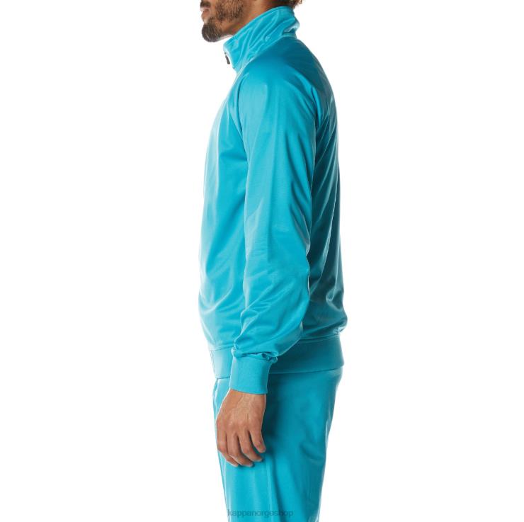 Kappa menn autentisk angost treningsjakke mørk aqua VBD6F6