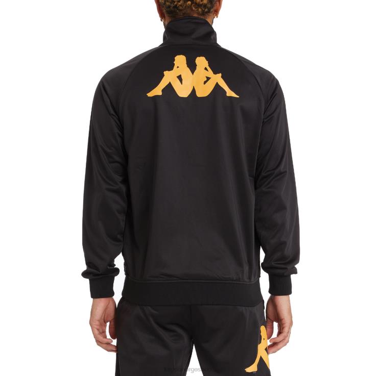 Kappa menn autentisk angost treningsjakke svart røyk oransje VBD6F9