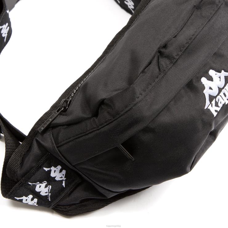 Kappa unisex 222 banda anais veske svart hvit VBD6F362