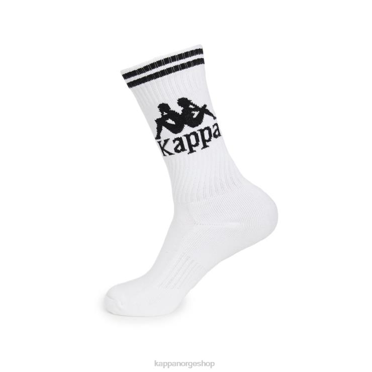 Kappa unisex autentiske astersokker 1 pakke hvit svart VBD6F352
