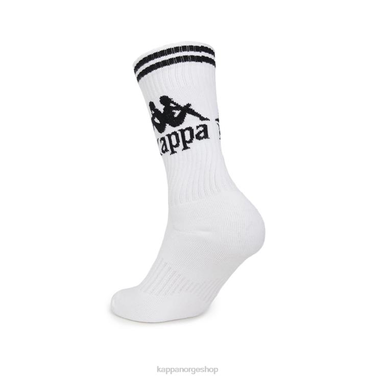 Kappa unisex autentiske astersokker 1 pakke hvit svart VBD6F352