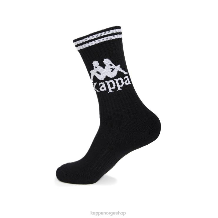 Kappa unisex autentiske astersokker 1 pakke svart hvit VBD6F353