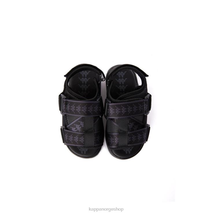 Kappa unisex barn 222 banda mitel 2 småbarn sandaler svart grå VBD6F818