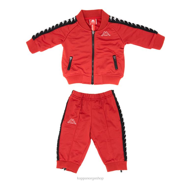 Kappa unisex spedbarn 222 banda sbain treningsdress rød VBD6F820